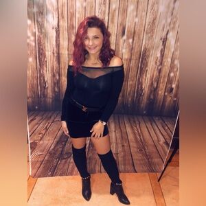 Faux Suede Black Forever 21 mini skirt